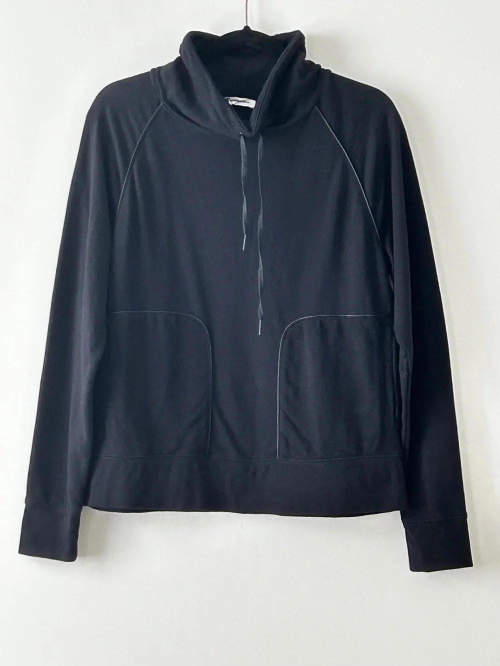 Alexander Wang Black Cotton Funnel Neck Sweatshirt